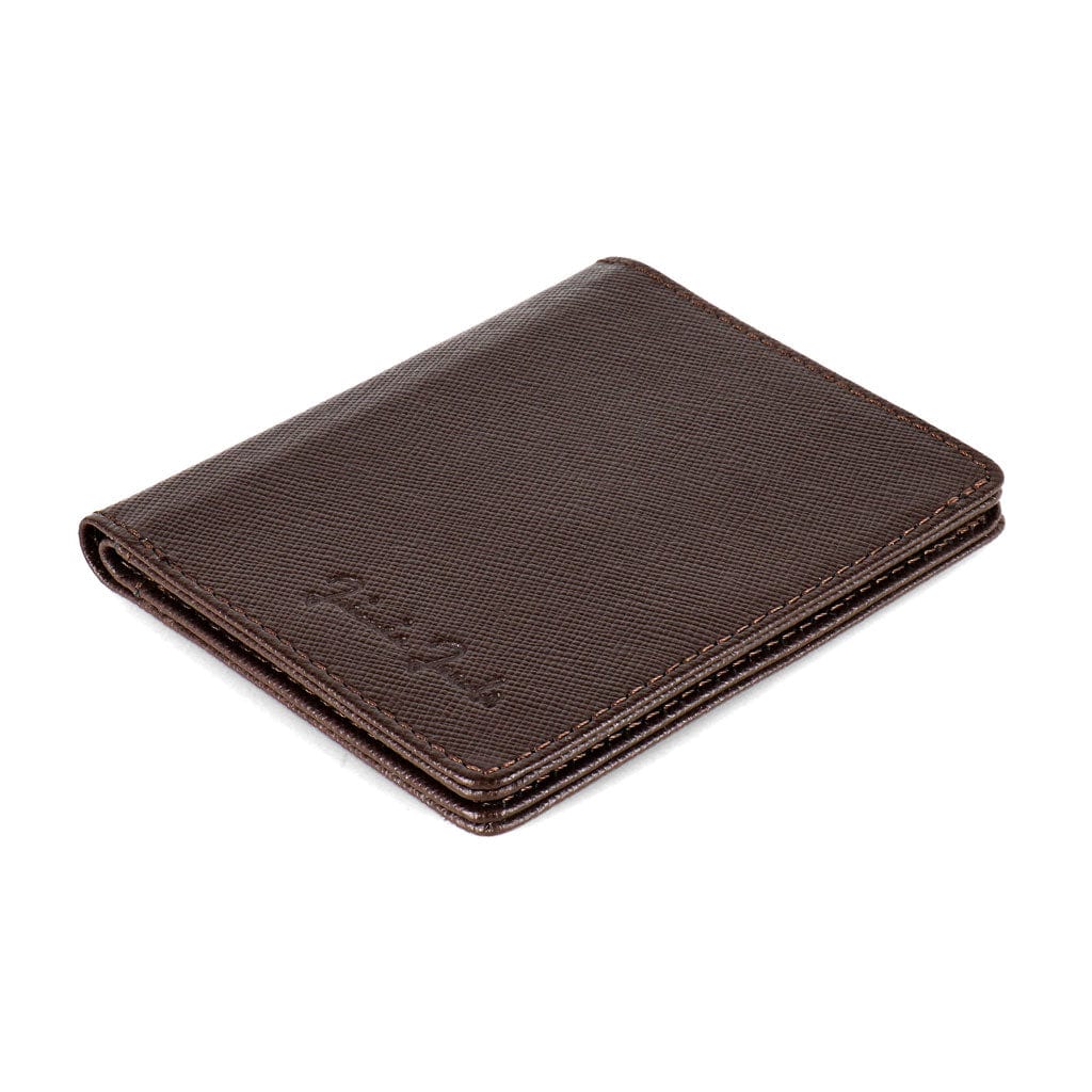 Jaimie Jacobs Geldbeutel Portemonnaie Saffiano Brown Slimstar limited Edition - slim wallet with small coin pocket Slimstar limited edition - slim wallet without coin pocket