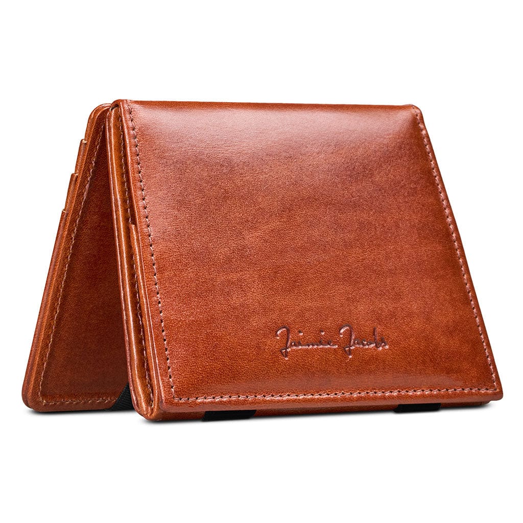 Jaimie Jacobs Geldbeutel Portemonnaie Dark Brown Flap Boy - Magic Wallet with Coin Pocket Flap Boy Magic Wallet with Coin Pocket Genuine Leather