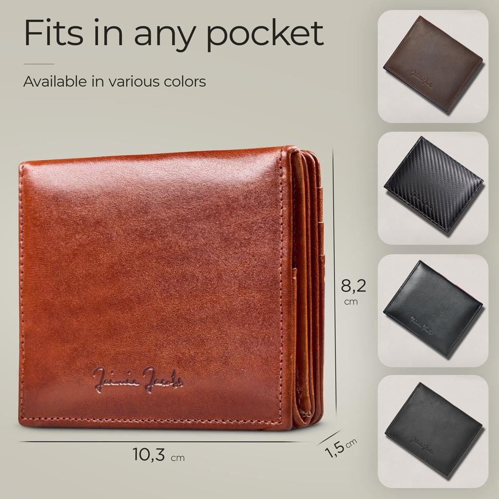 Jaimie Jacobs Geldbeutel Portemonnaie Flap Boy - Magic Wallet with Coin Pocket Flap Boy Magic Wallet with Coin Pocket Genuine Leather