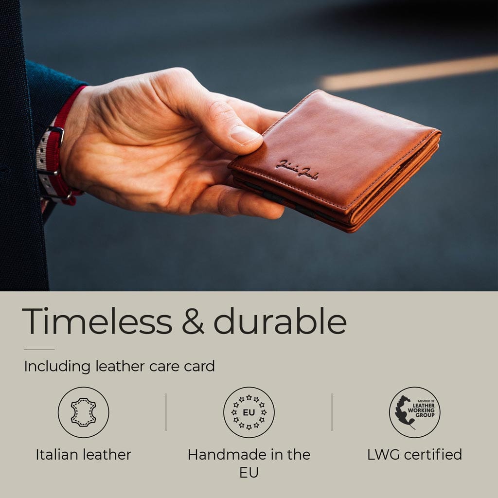 Jaimie Jacobs Geldbeutel Portemonnaie Flap Boy - Magic Wallet with Coin Pocket Flap Boy Magic Wallet with Coin Pocket Genuine Leather