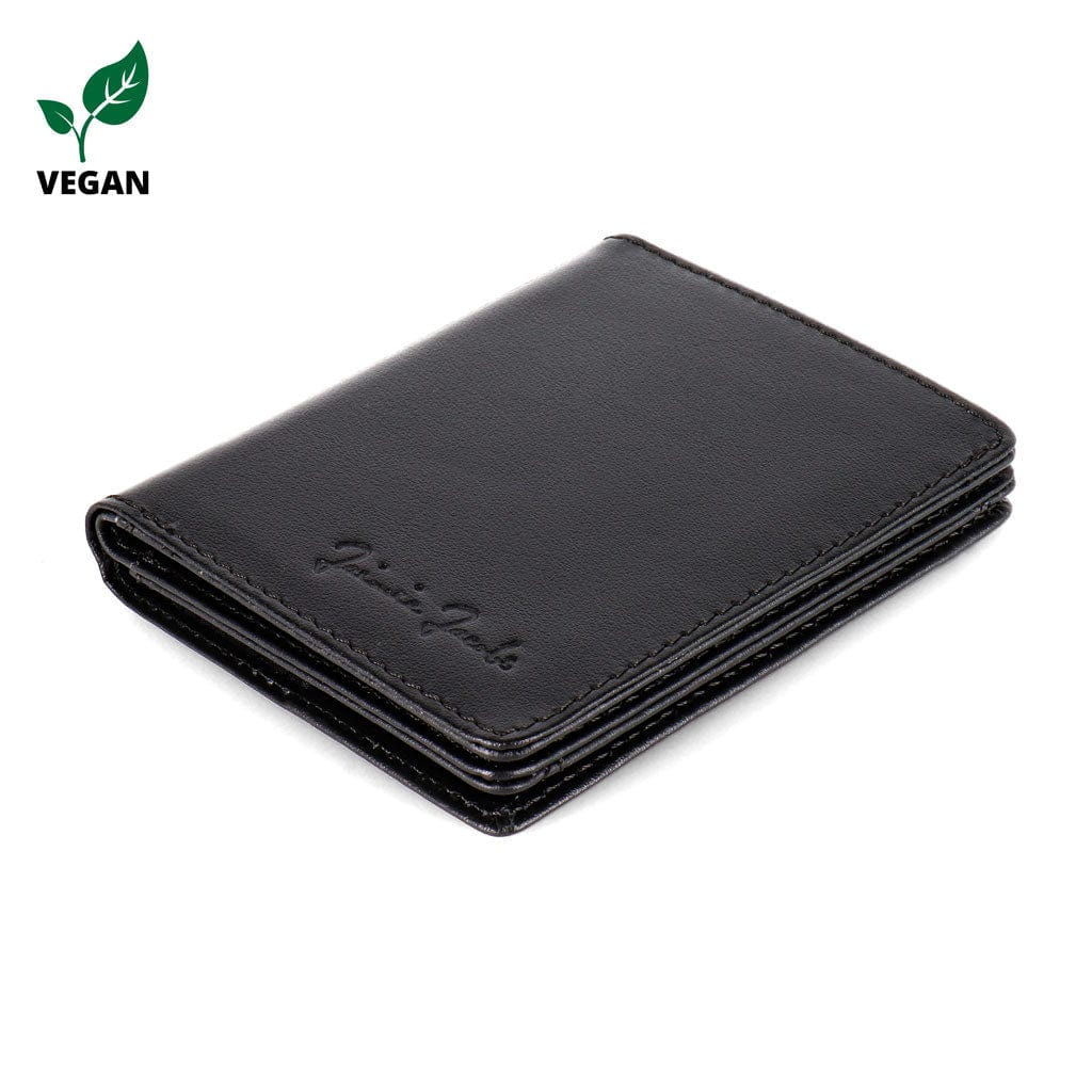 Jaimie Jacobs Geldbeutel Portemonnaie Vegan Black Slimstar vegan - slim wallet with large coin pocket Slimstar slim wallet with big coin pocket