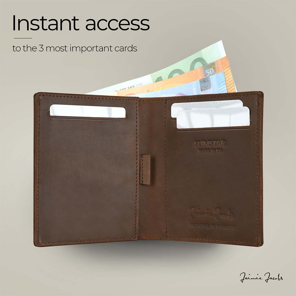 Jaimie Jacobs Geldbeutel Portemonnaie Slimstar AirTag-Edition slim wallet with large coin pocket Slimstar AirTag Edition slim wallet with big coin pocket