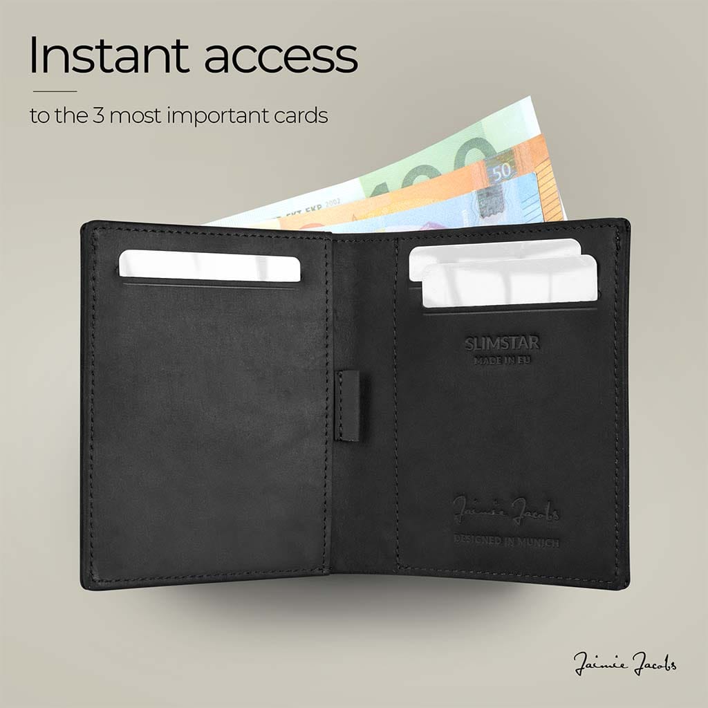 Jaimie Jacobs Geldbeutel Portemonnaie Slimstar AirTag-Edition slim wallet with large coin pocket Slimstar AirTag Edition slim wallet with big coin pocket