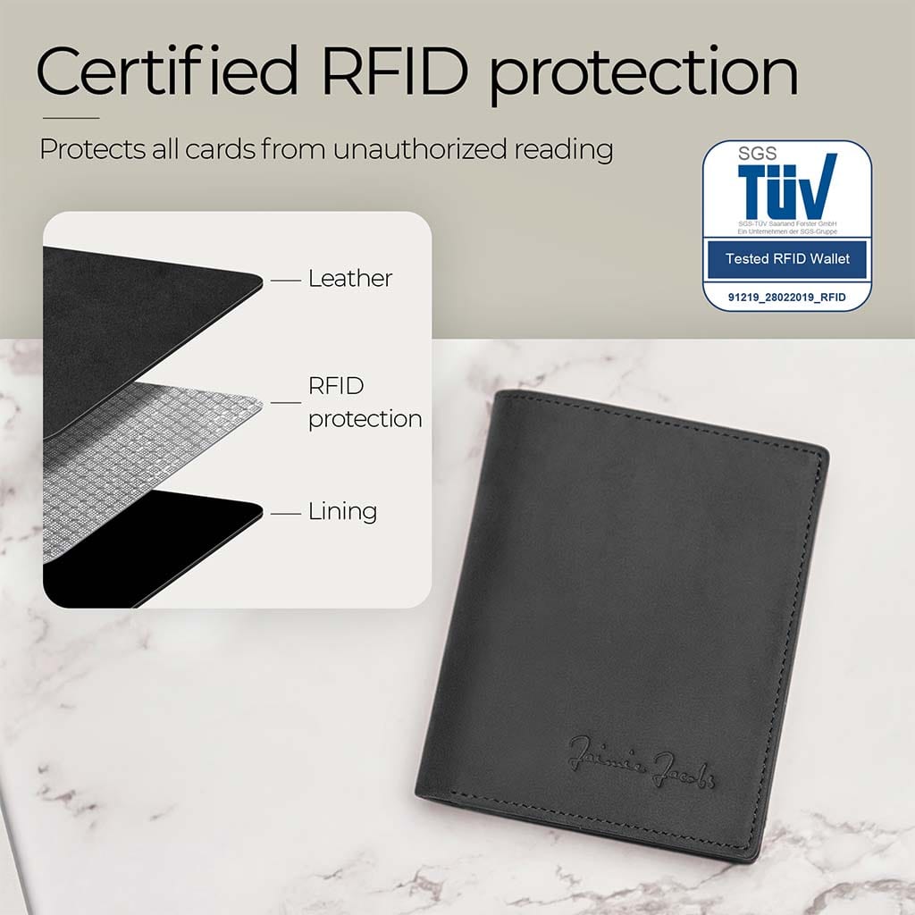 Jaimie Jacobs Geldbeutel Portemonnaie Slimstar AirTag-Edition slim wallet with large coin pocket Slimstar AirTag Edition slim wallet with big coin pocket