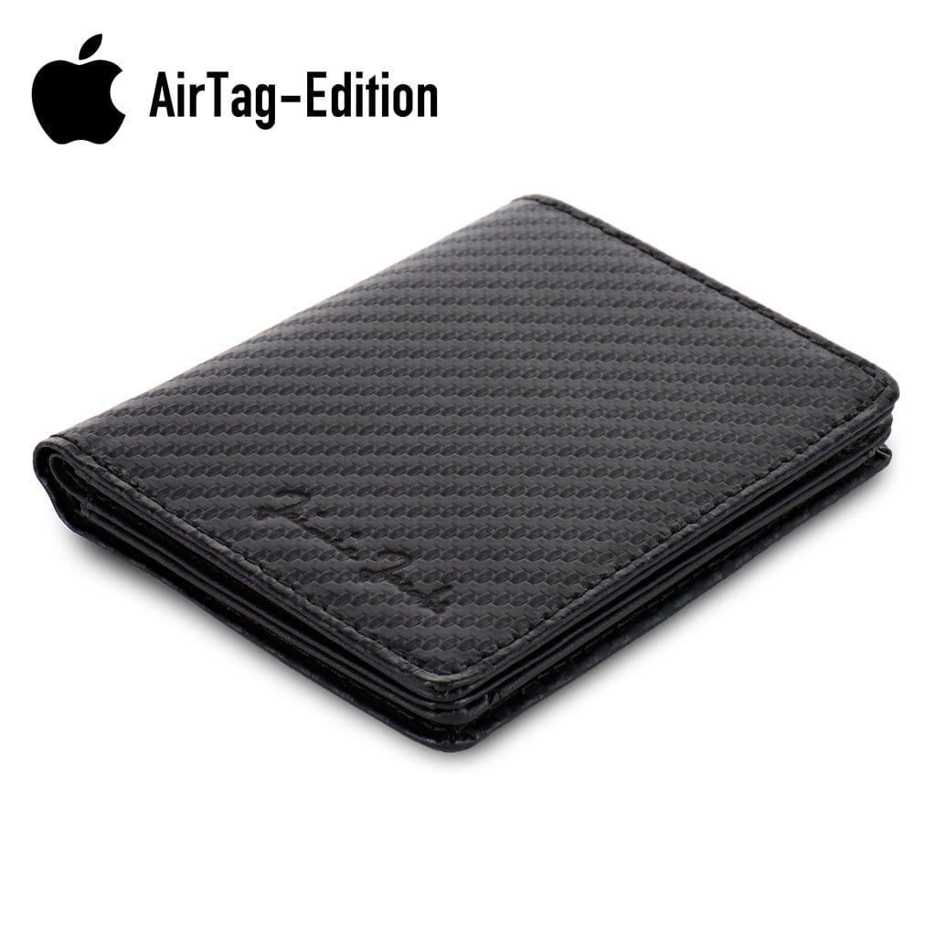 Jaimie Jacobs Geldbeutel Portemonnaie Carbon Slimstar AirTag-Edition slim wallet with large coin pocket Slimstar AirTag Edition slim wallet with big coin pocket