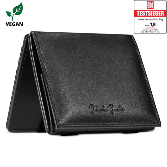 Jaimie Jacobs Geldbeutel Portemonnaie vegan Flap Boy Vegan - Magic Wallet with Coin Pocket Flap Boy Vegan Magic Wallet with Coin Pocket