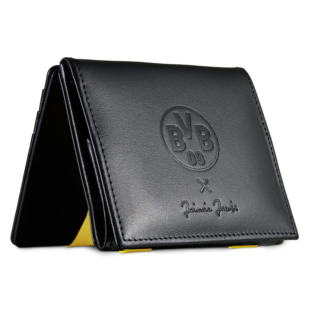 Jaimie Jacobs Geldbeutel Portemonnaie Black with Yellow Flap Boy Borussia Dortmund Edition - Magic Wallet with Coin Pocket Flap Boy Borussia Dortmund Edition Magic Wallet
