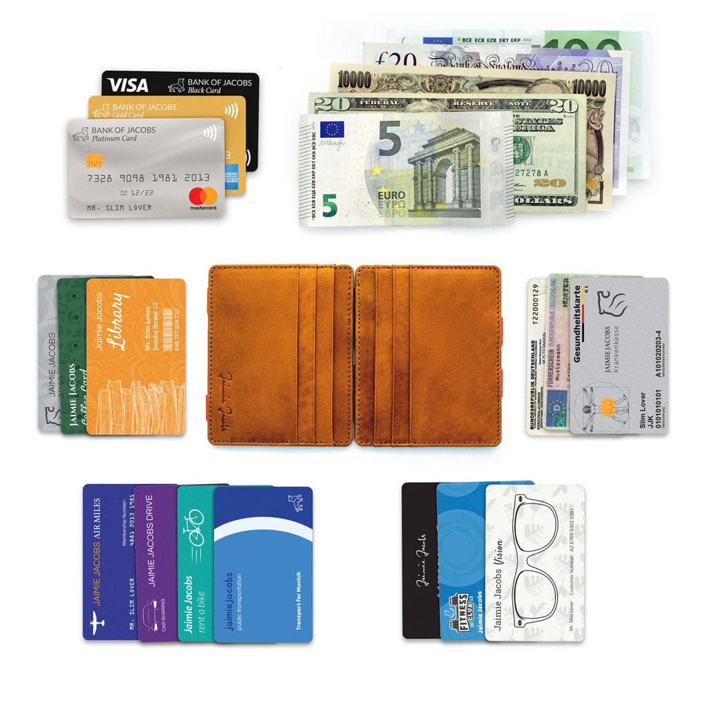 Jaimie Jacobs Geldbeutel Portemonnaie Flap Boy Slim - Magic Wallet without Coin Pocket - Limited Edition Flap Boy Slim Limited Edition Magic Wallet without coin pocket 
