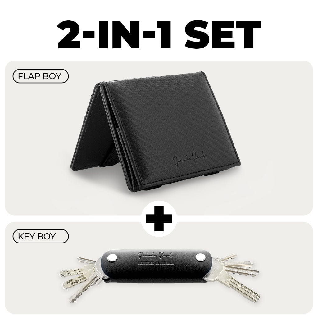 Jaimie Jacobs Carbon Flap Boy Magic Wallet + Key Boy Bundle Flap Boy Magic Wallet + Key Boy Bundle - exclusive savings