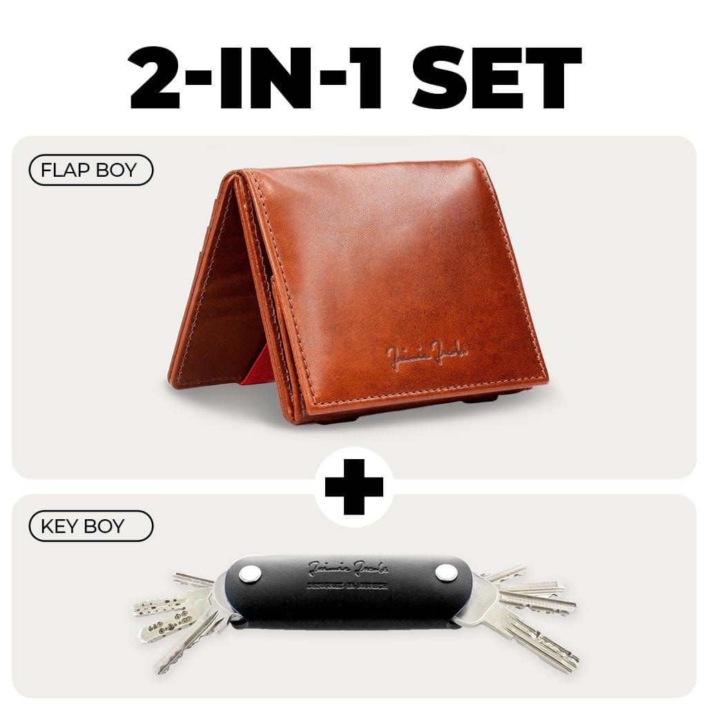 Jaimie Jacobs Dark Brown with Red Flap Boy Magic Wallet + Key Boy Bundle Flap Boy Magic Wallet + Key Boy Bundle - exclusive savings