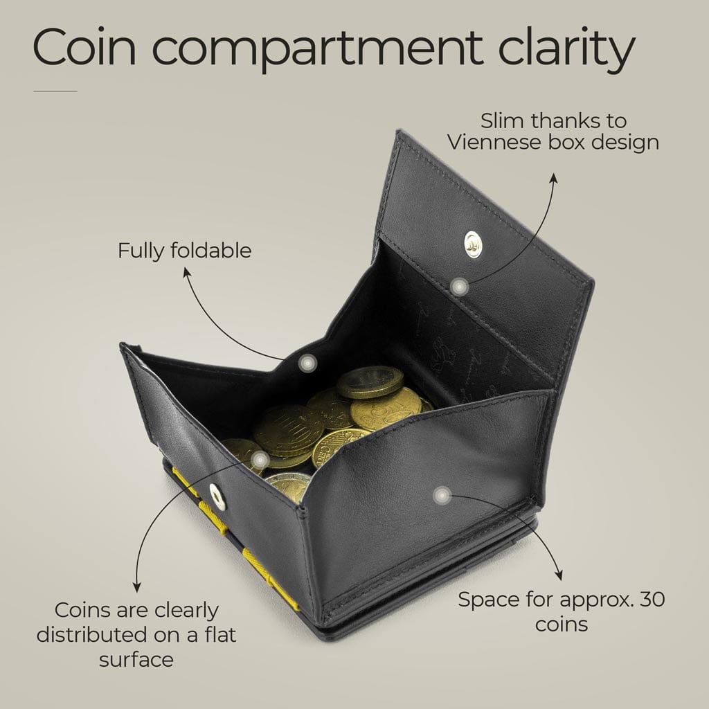 Jaimie Jacobs Geldbeutel Portemonnaie Black with Yellow Flap Boy Borussia Dortmund Edition - Magic Wallet with Coin Pocket Flap Boy Borussia Dortmund Edition Magic Wallet