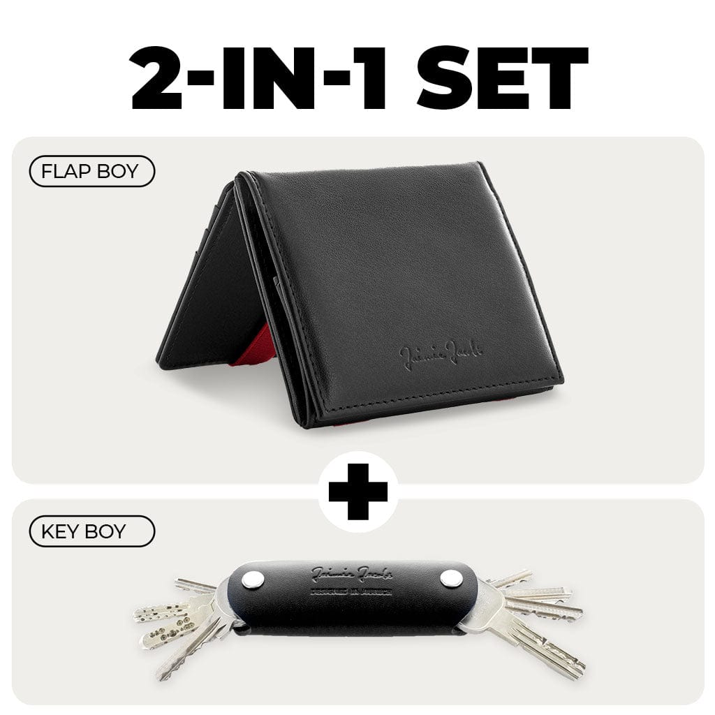 Jaimie Jacobs Black with Red Flap Boy Magic Wallet + Key Boy Bundle Flap Boy Magic Wallet + Key Boy Bundle - exclusive savings