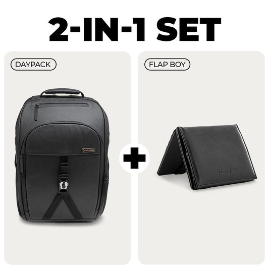 Jaimie Jacobs Rucksack Business Backpack + Flap Boy Magic Wallet Bundle Business Backpack + Flap Boy Magic Wallet Bundle