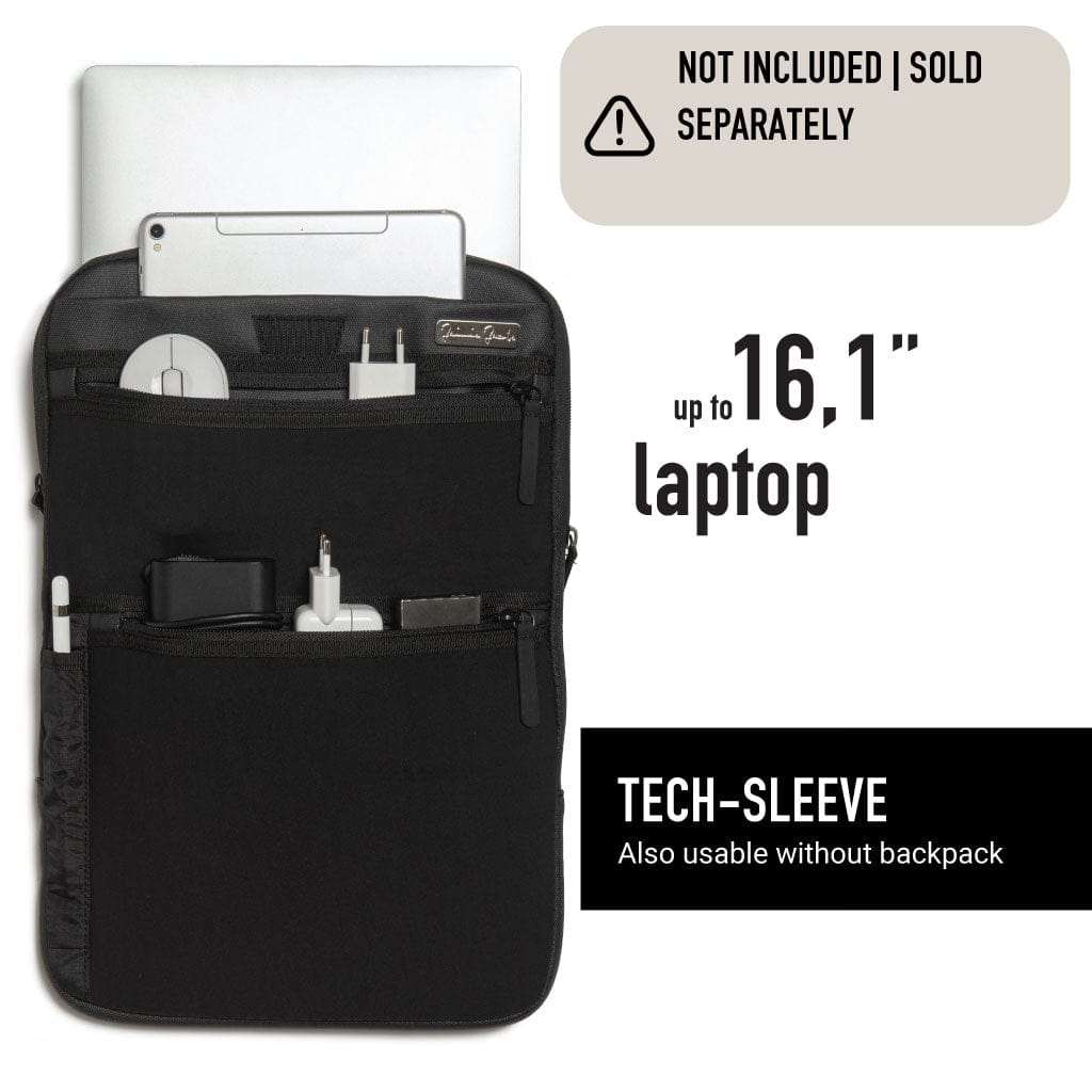 Jaimie Jacobs Rucksack Backpack – optional with laptop compartment (Tech-Sleeve) Smart Backpack with notebook compartment