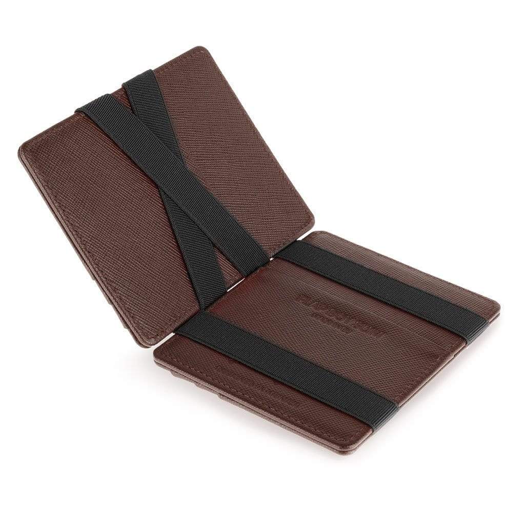 Jaimie Jacobs Geldbeutel Portemonnaie Saffiano Brown Flap Boy Slim - Magic Wallet without Coin Pocket - Limited Edition Flap Boy Slim Limited Edition Magic Wallet without coin pocket 