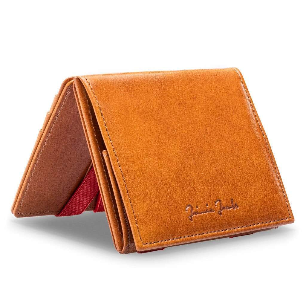 Jaimie Jacobs Geldbeutel Cognac with Red Flap Boy - Magic Wallet with Coin Pocket jamy jamie jami jakobs