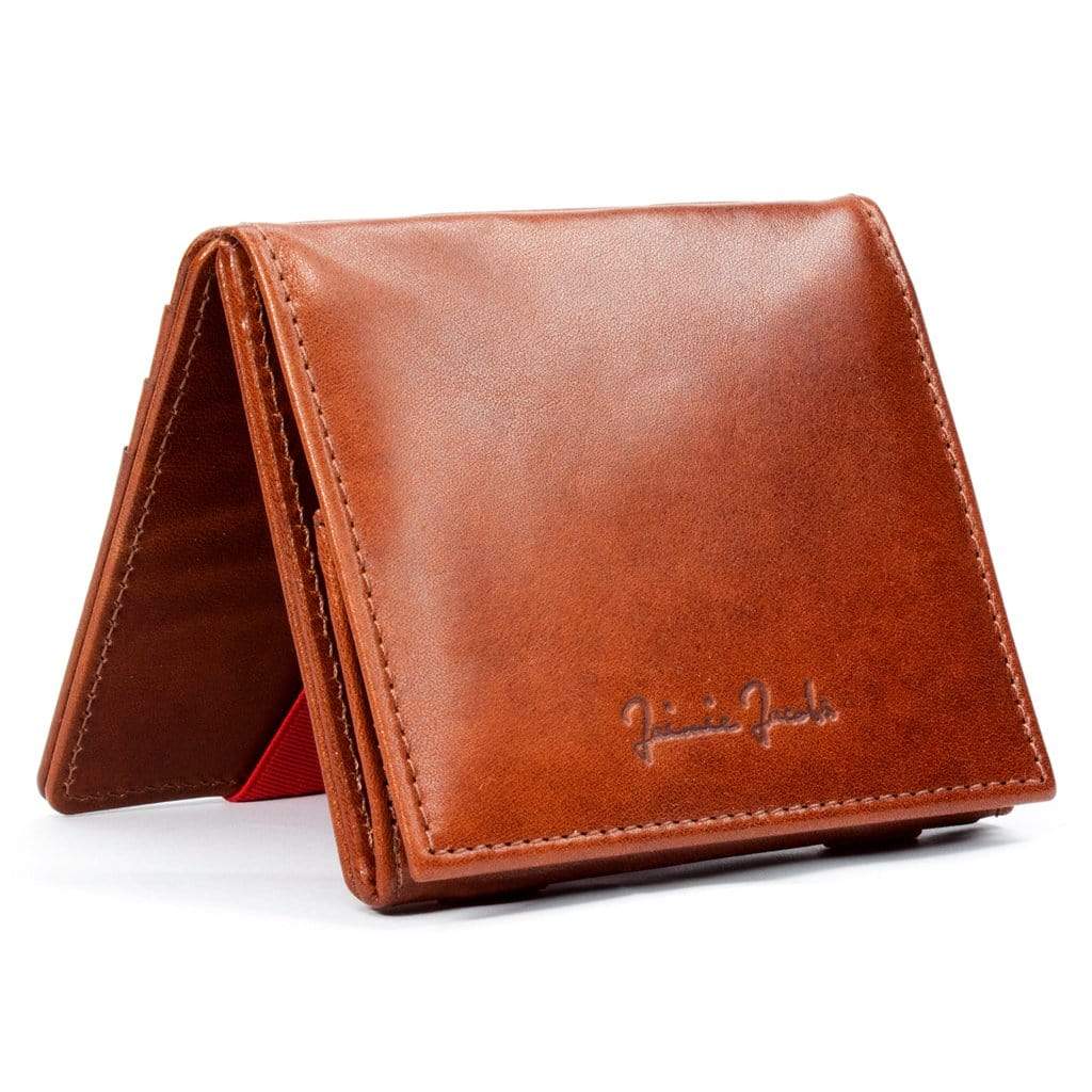 Jaimie Jacobs Geldbeutel Dark Brown with Red Flap Boy - Magic Wallet with Coin Pocket jamy jamie jami jakobs